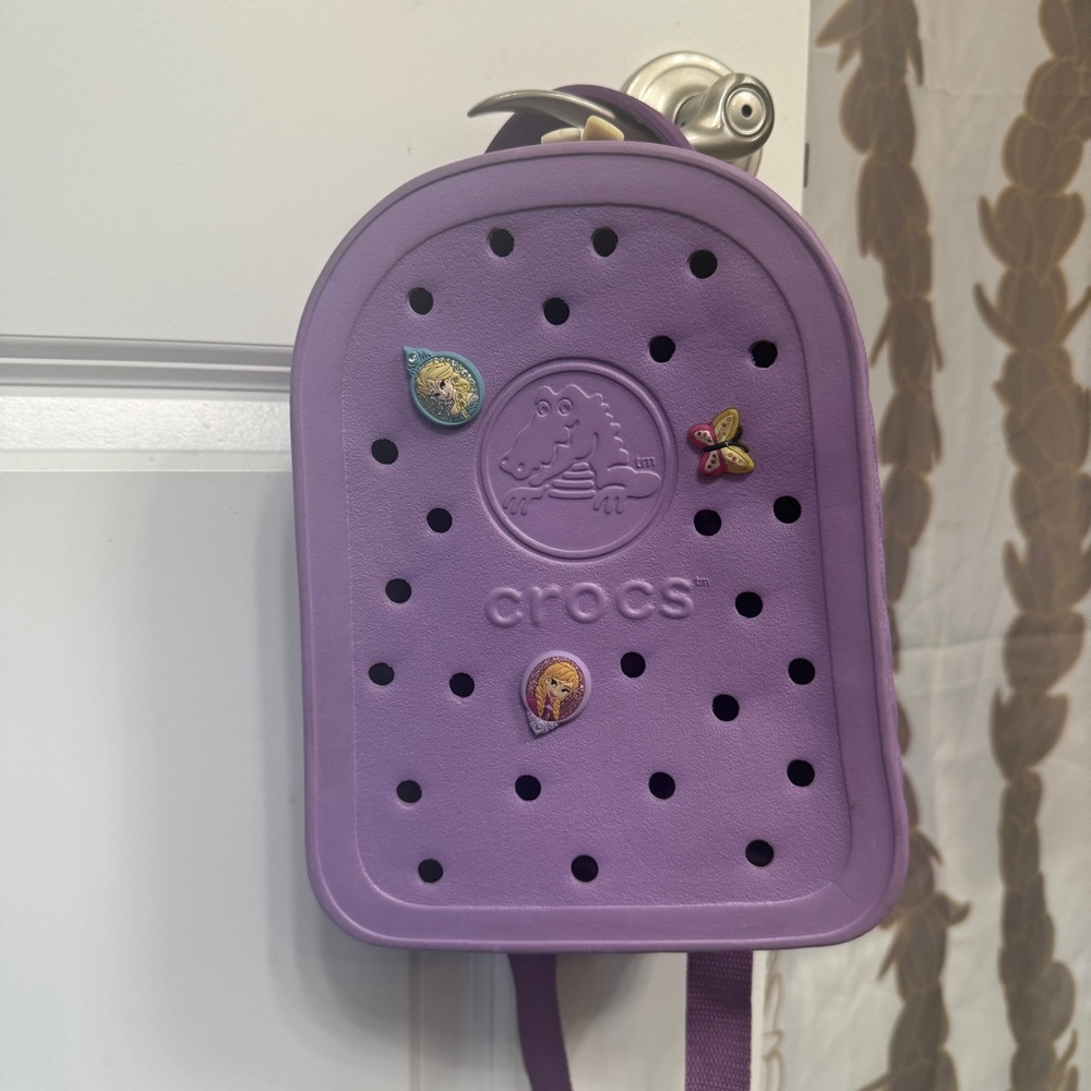 CROCS Kids Lavender Backpack with Fun Charms